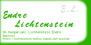 endre lichtenstein business card